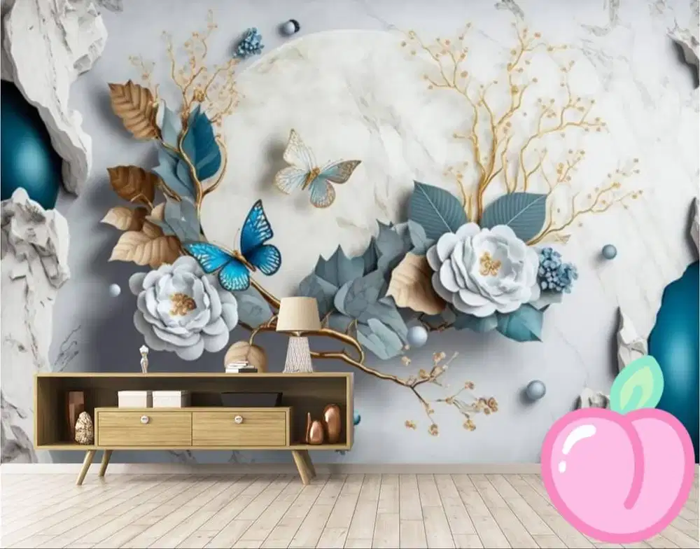 Pesan wallpaper dinding 3d custom toko jual dan pasang gorden murah