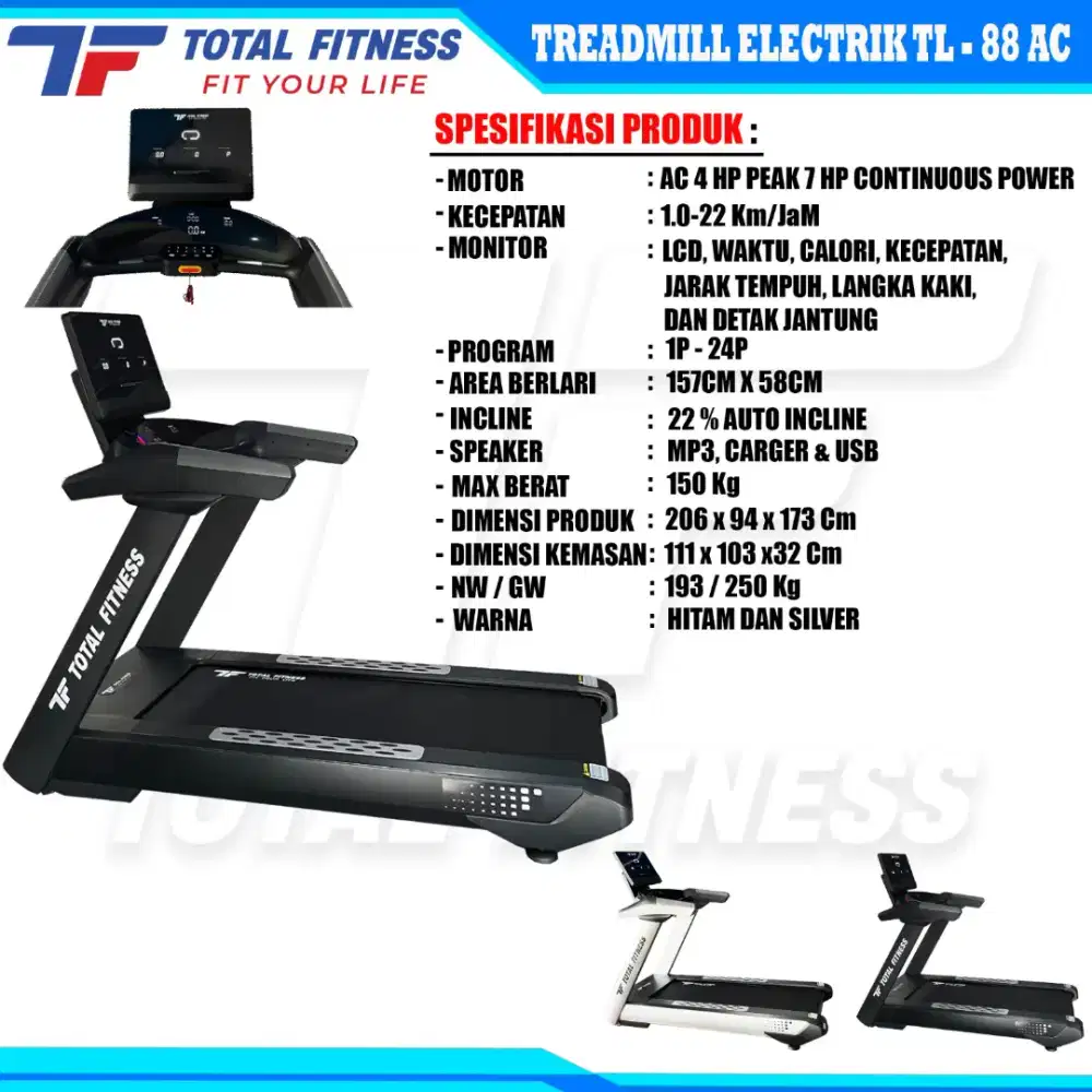 Treadmill elektrik tl 88ac