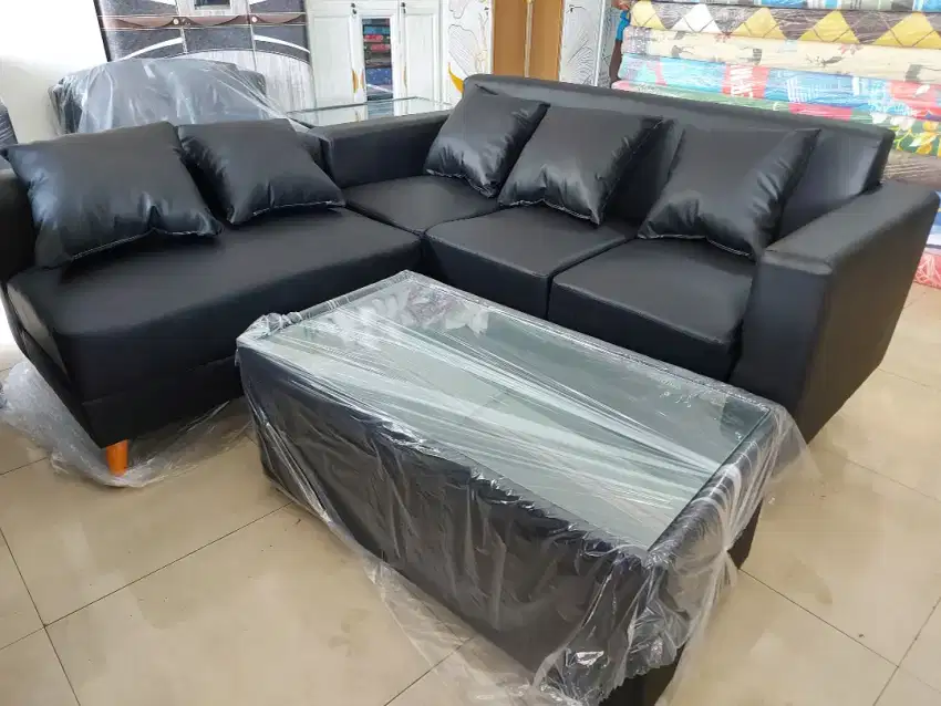 TERMURAH Sofa L Putus Kain Oscar Minimalis Baru