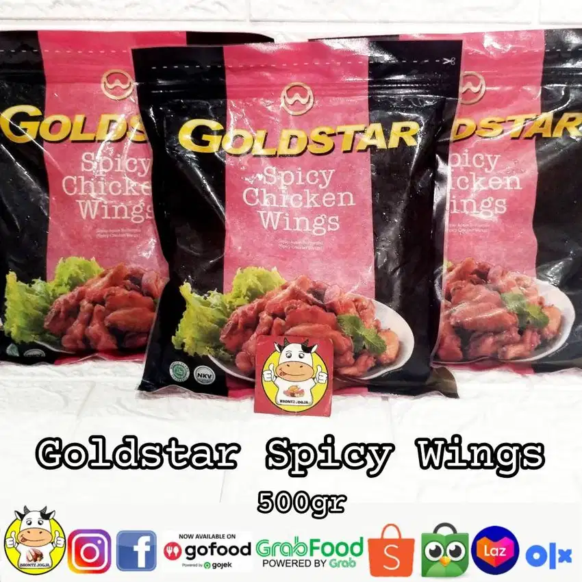 GOLDSTAR SPICY WINGS 500GR - FROZEN FOOD - BRONTZ JOGJA