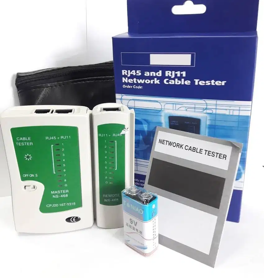 LAN Tester Network Cable Tester Sudah Termasuk Baterai Untuk RJ45 RJ11