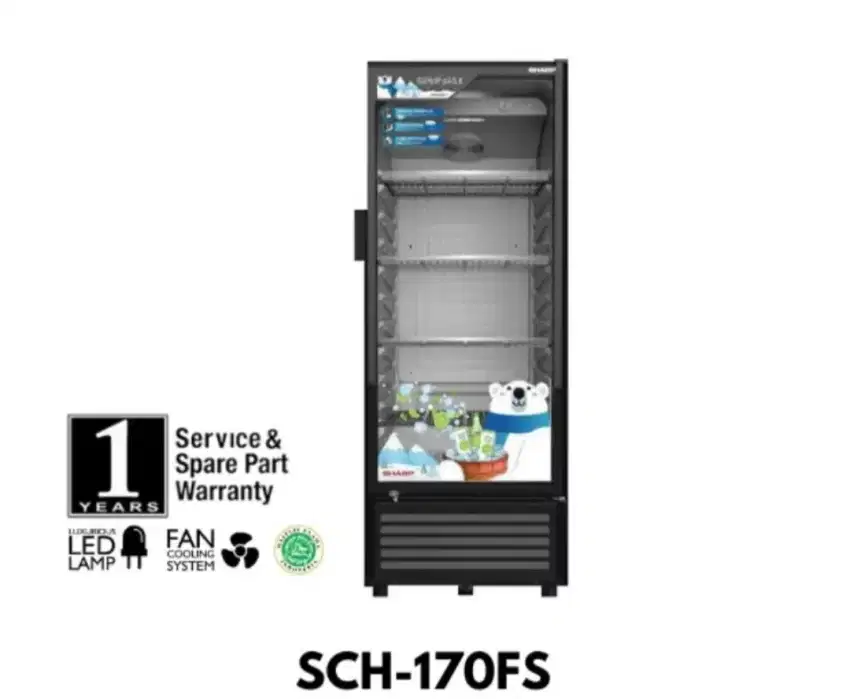 Kulkas Showcase Pendingin Minuman Sharp SCH-170FS