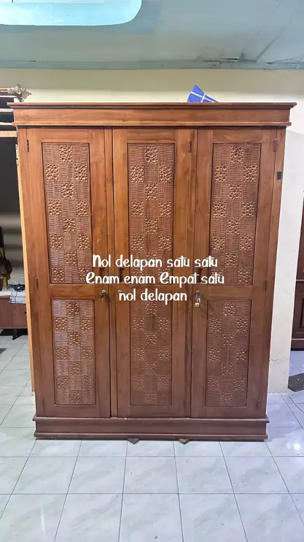 JUAL LEMARI KAYU JEPARA KAMAR SET