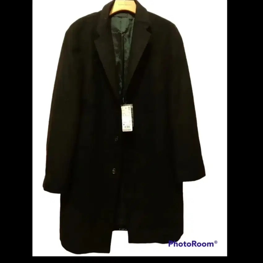 Coat Black Uniqlo