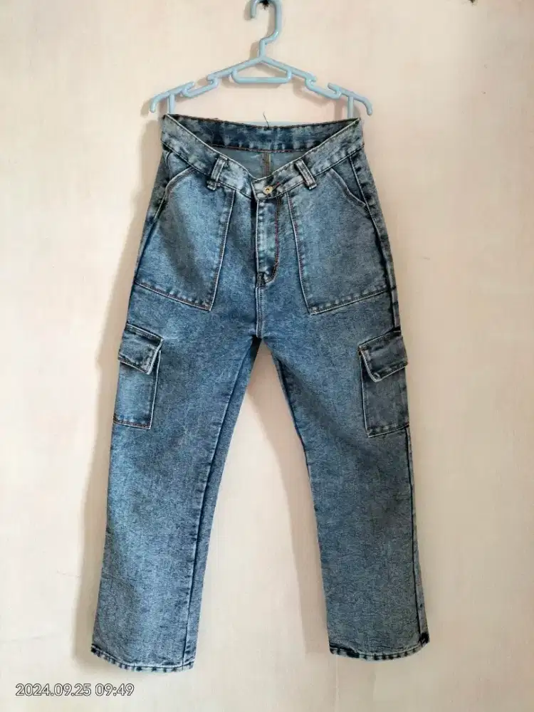 Cargo Pants Snow Blue