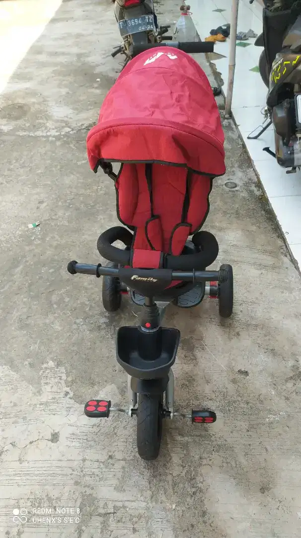 Kereta bayi roda 3, sepeda anak roda 3 stroler