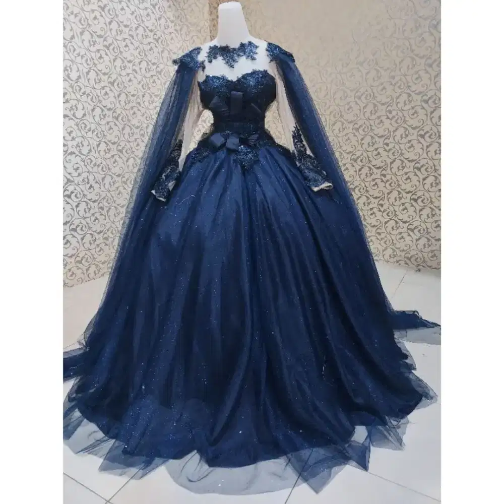Gaun Pengantin Tile Navy Size M