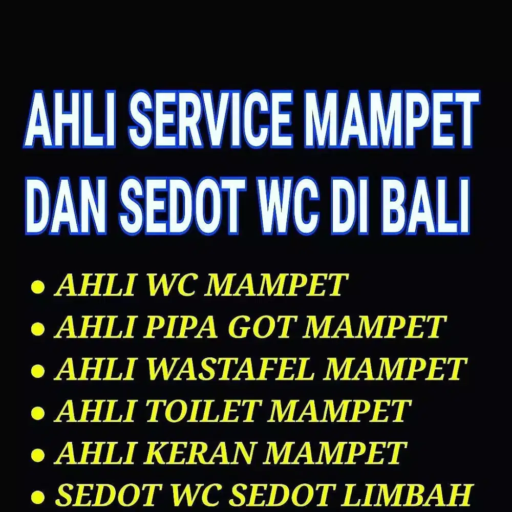Jasa Tukang Sedot WC Toilet Mampet & Perbaikan Pipa Wastafel Tersumbat