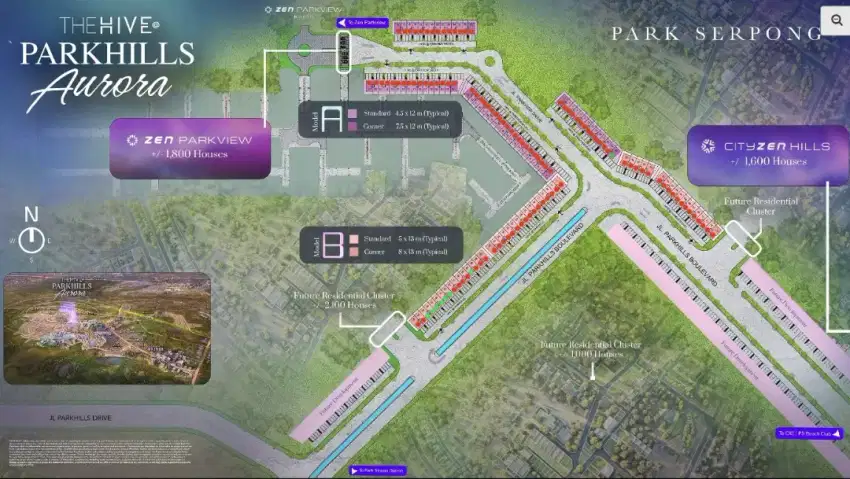 Ruko 3 lantai Park Serpong ( PARKHILLS BOULEVARD)