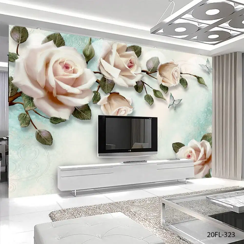 Jual gorden hordeng gordyn tirai jendela wallpaper dinding 3d custom