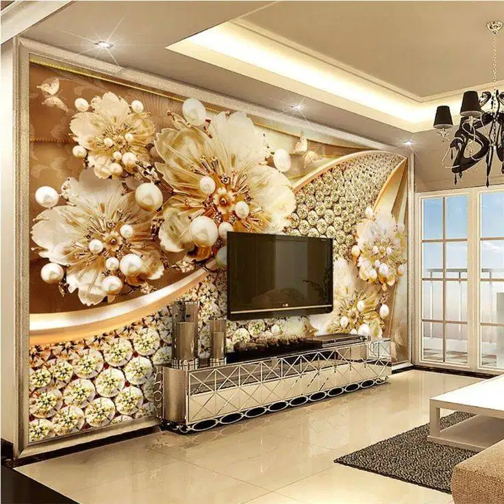 Jual gorden hordeng gordyn tirai jendela wallpaper dinding 3d custom
