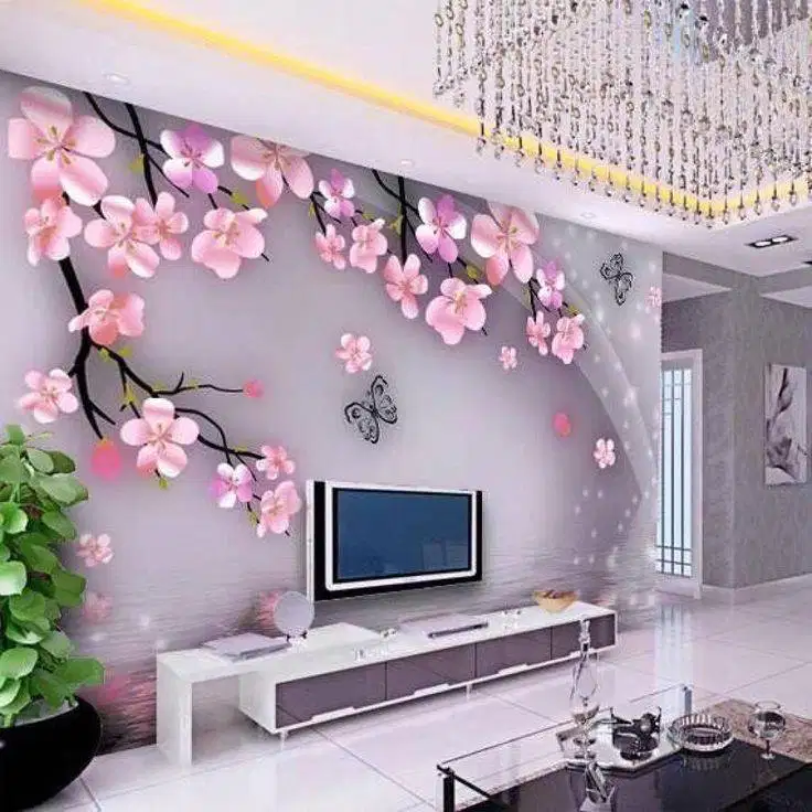 Jual gorden hordeng gordyn tirai jendela wallpaper dinding 3d custom