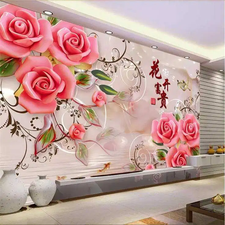 Pesan wallpaper dinding 3d custom toko jual dan pasang gorden murah
