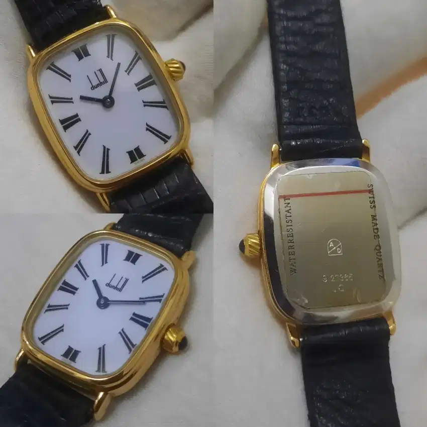 Dunhill Tank Gold Watch Vintage Swiss Longines Omega Bekas Original