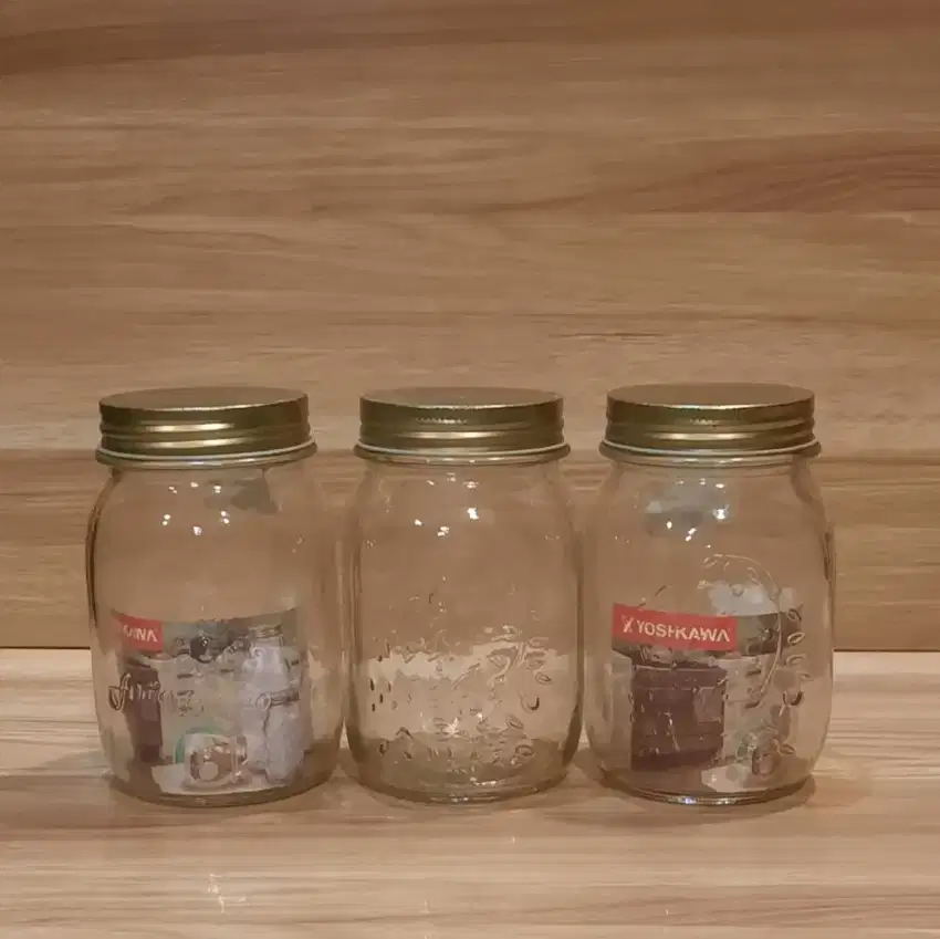 3 Gelas jar 600ml baru