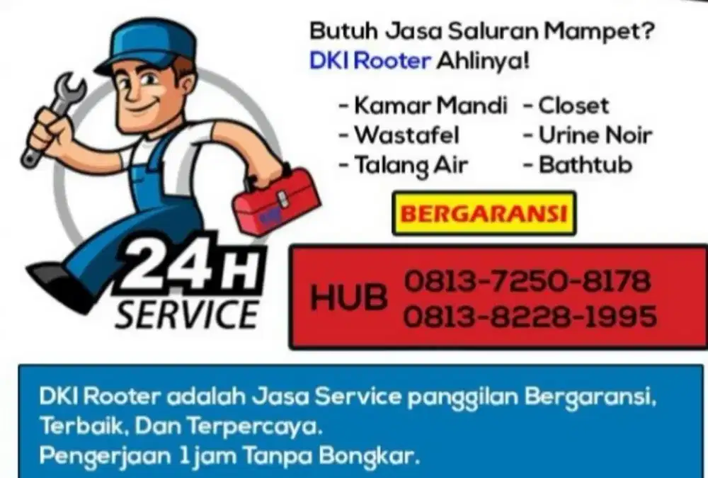 Tukang sedot WC Tampa bongkar BERGARANSI Melayani Jabodetabek