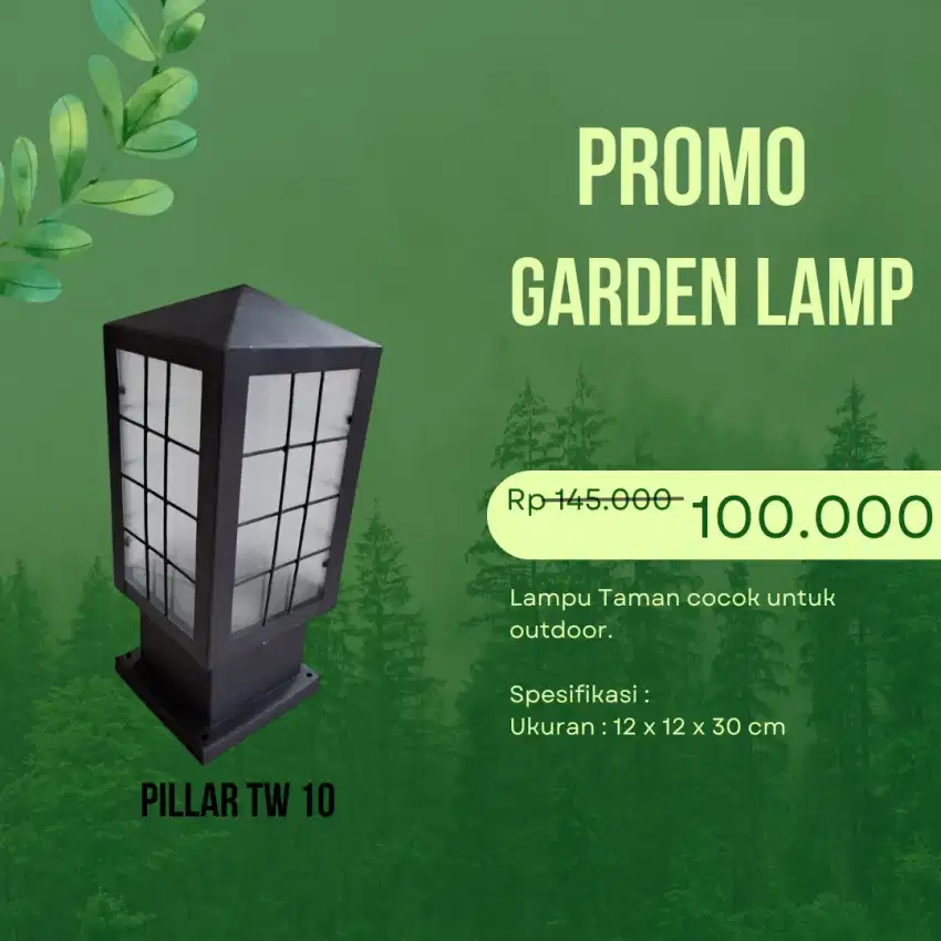 Promo lampu taman outdoor tahan karat