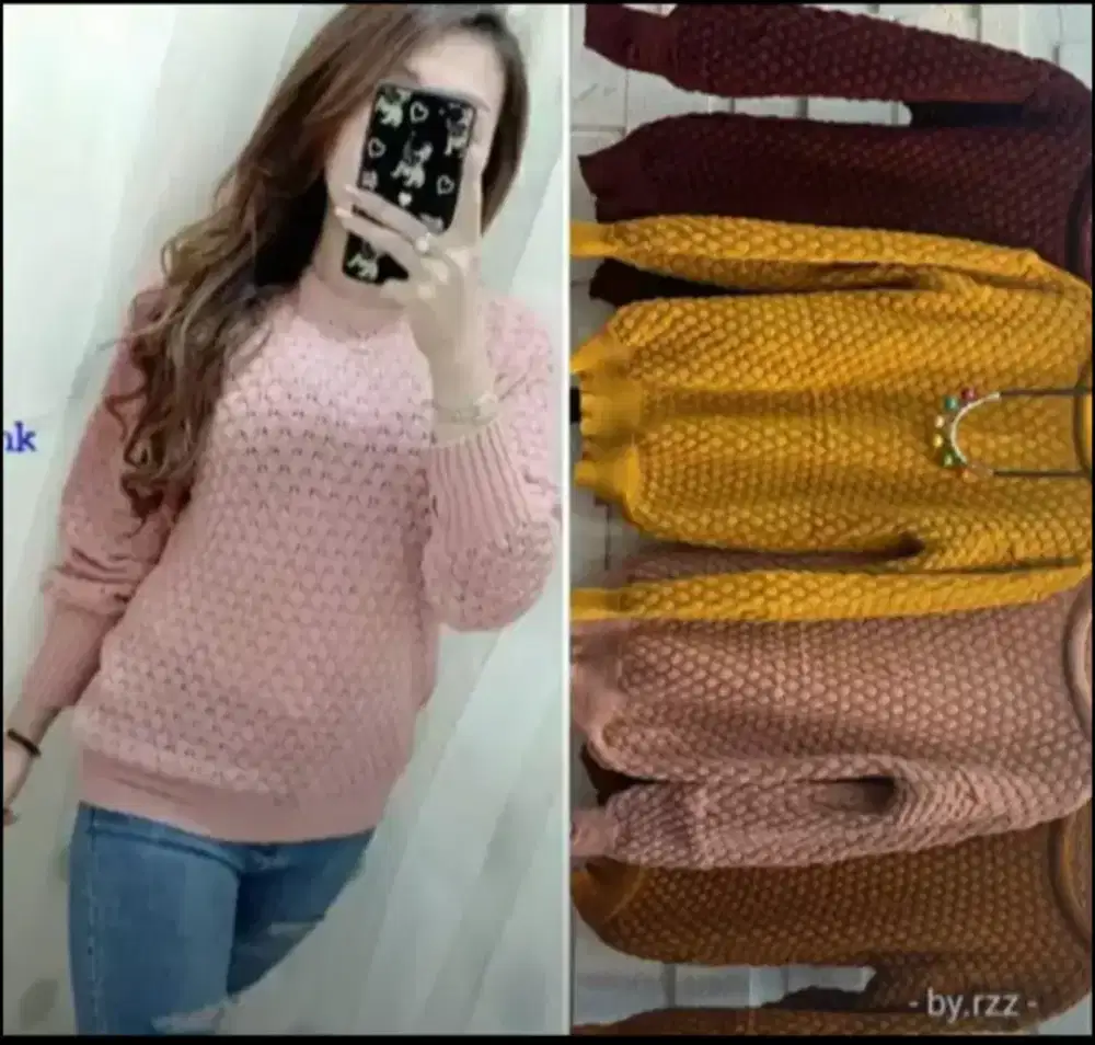 Kaos rajut nanas cantik