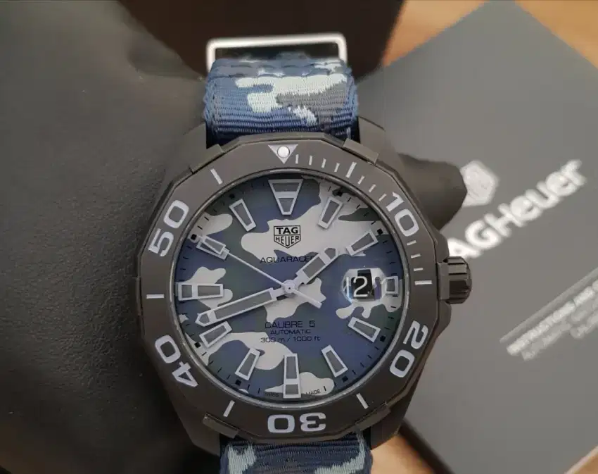 TAG HEUER AQUARACER BLUE CAMOUFLAGE