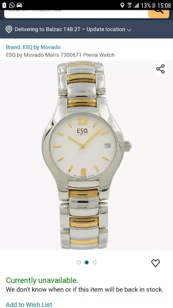 Jam tangan ESQ by Movado Original