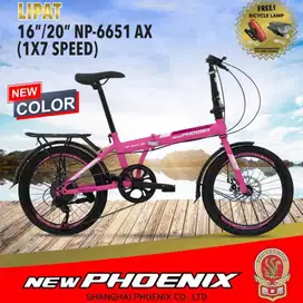 Sepeda Lipat New Phoenix 20 inch NP-6651 AX New Color