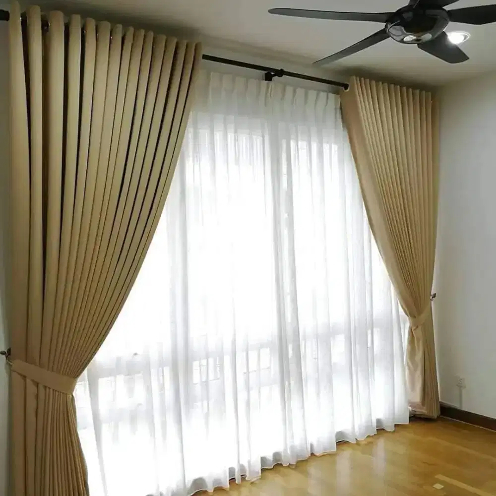 Pasang gordyn gorden hordeng murah vertikal roll blind jasa tirai viv