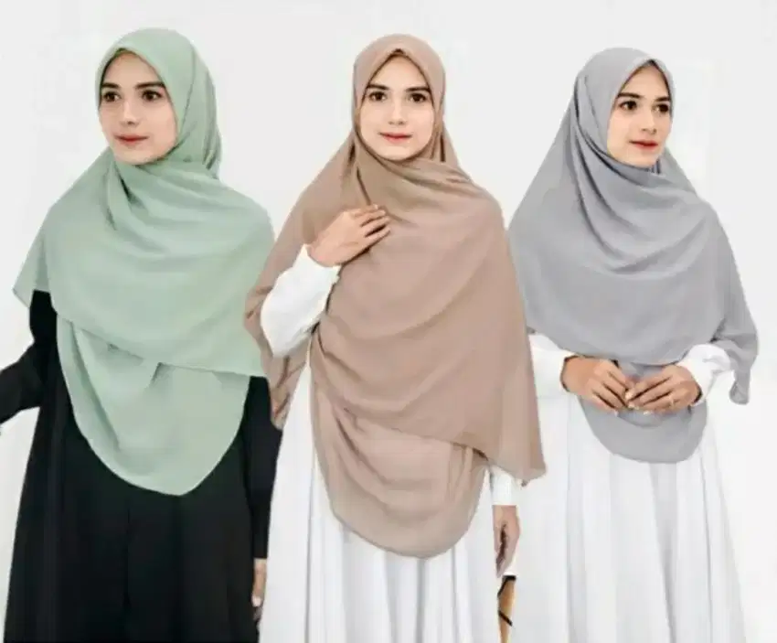 Jilbab segiempat Oval Malay