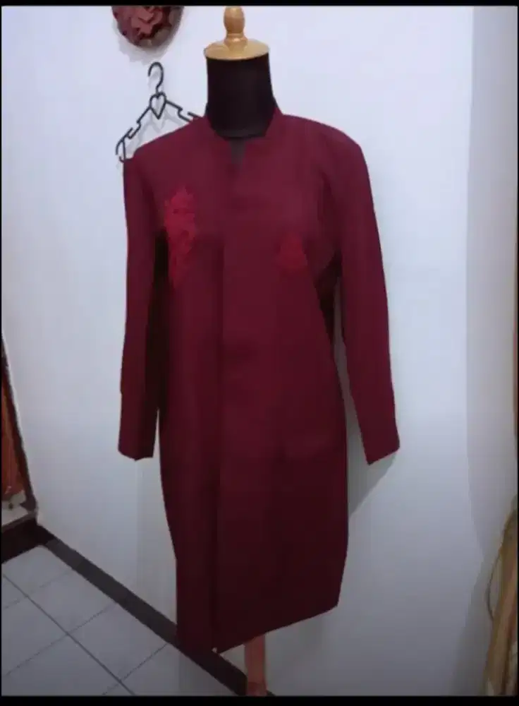Setelan blazer merah preloved