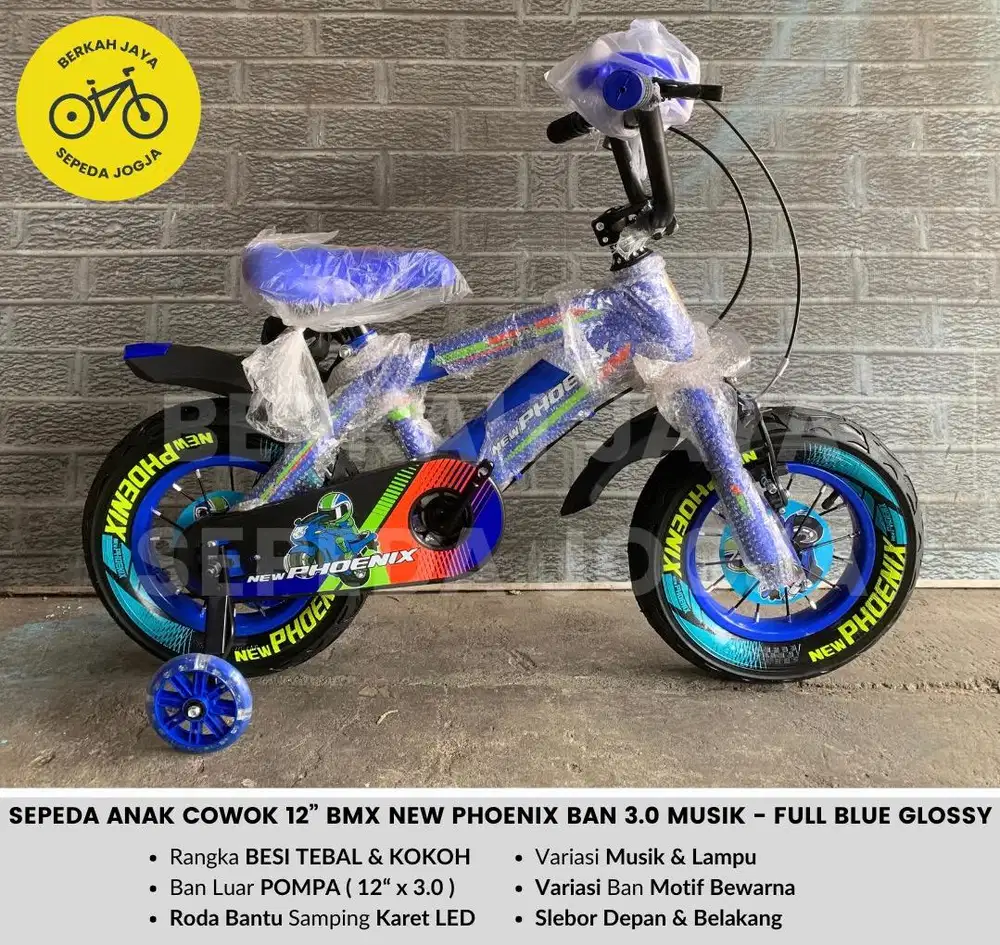 Sepeda Anak Cowok 12” 16” 18” BMX New PHOENIX Musik Ban JUMBO 3.0
