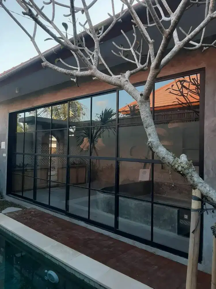 Pintu jendela aluminium kaca