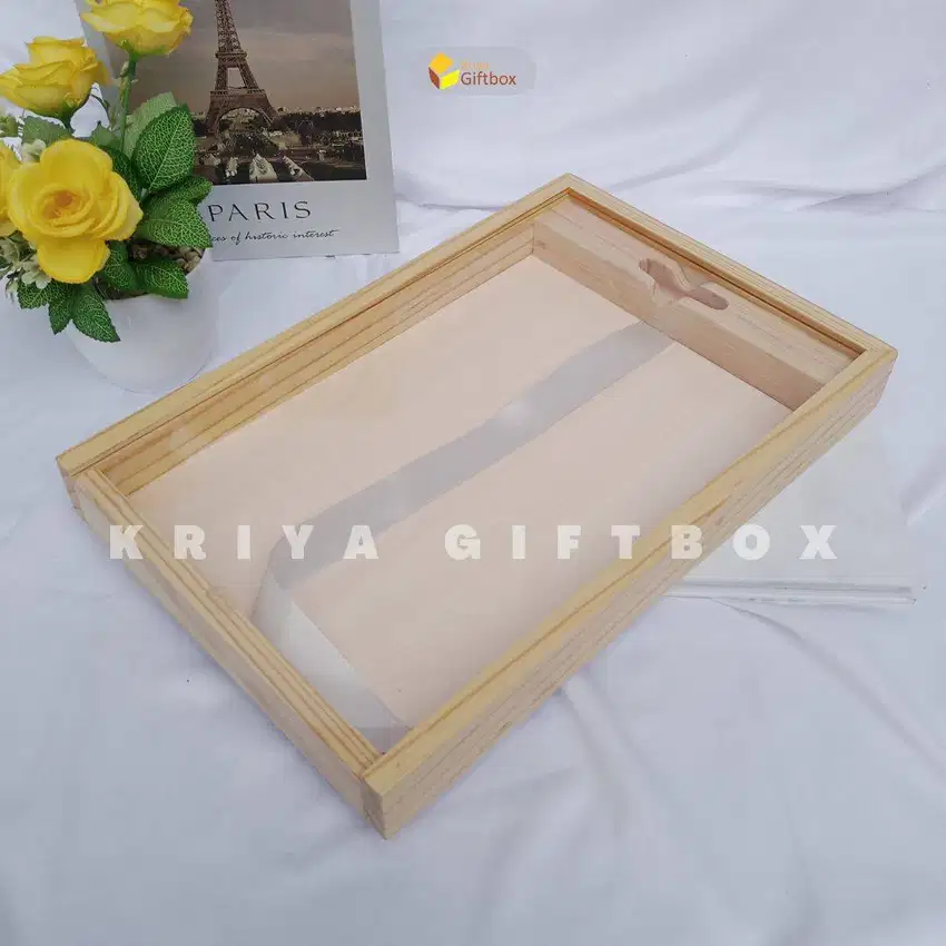 Box Album Foto Bahan Kayu Jati | Box Album Foto Sliding Kayu  Akrilik