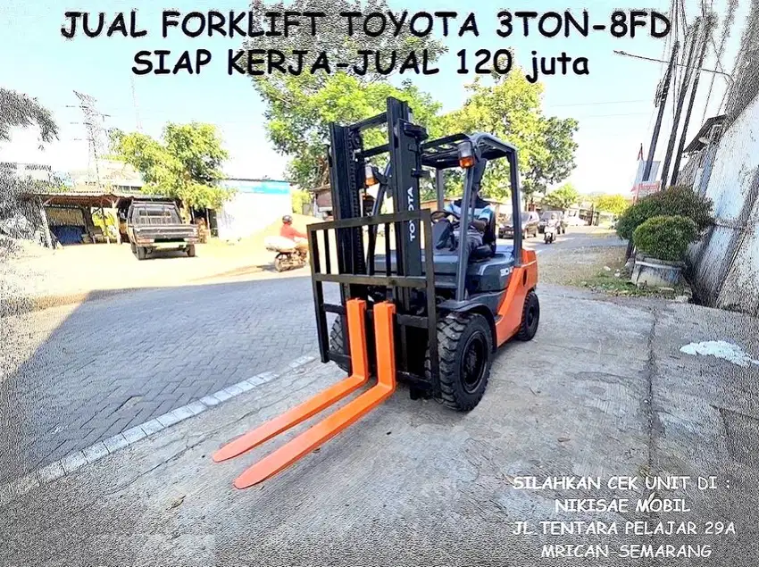 Forklift Second Toyota 3 Ton-8FD-Istimewa-Siap kerja