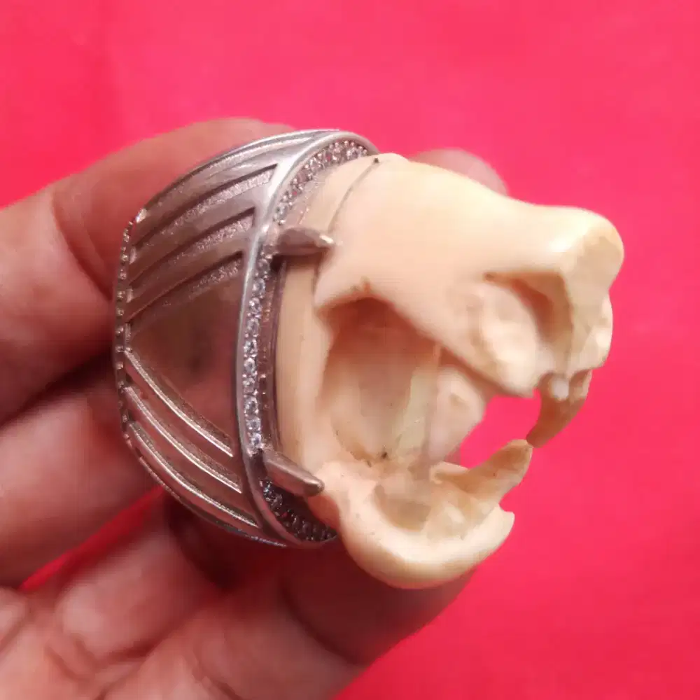 Cincin ori bahan G3ge ukir pala