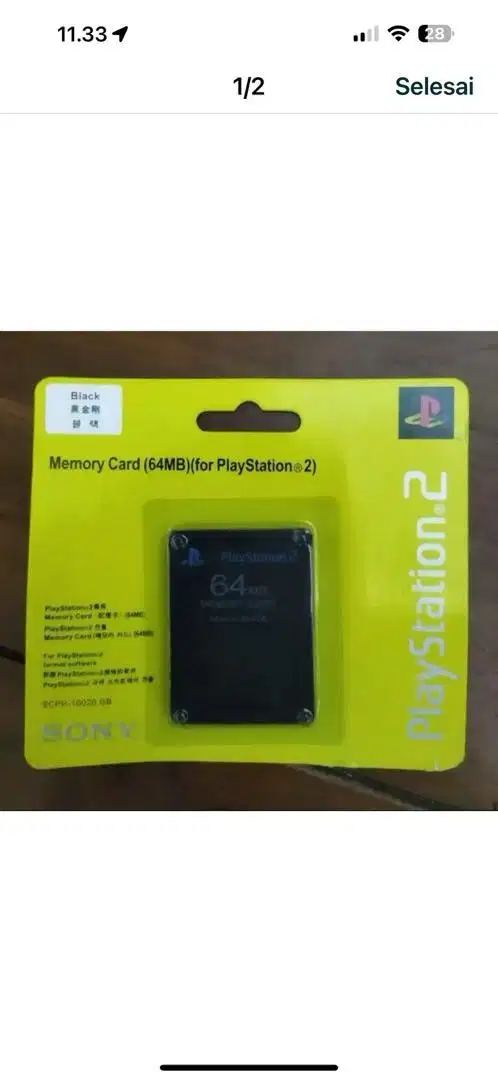 Memori card ps2 64 mb