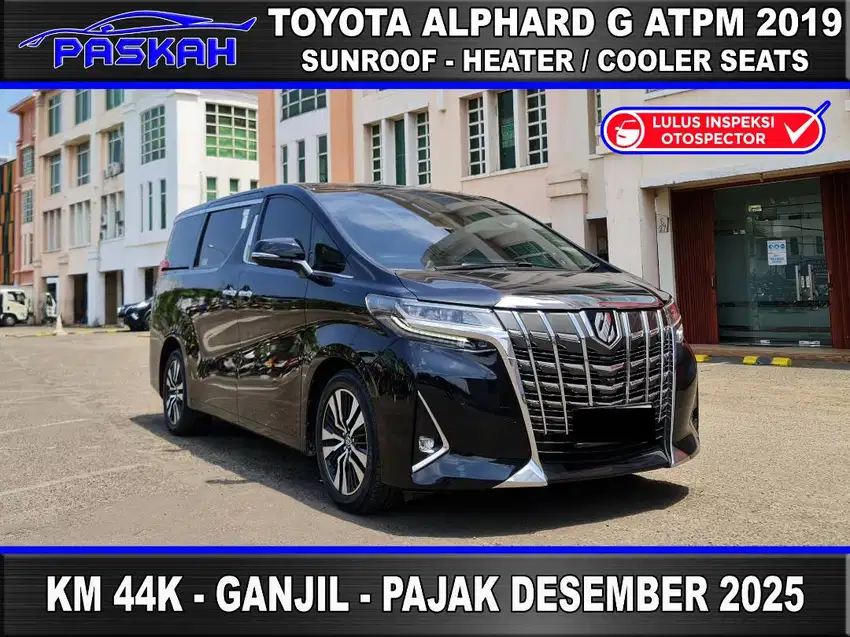 Bunga=4% Pajak=1TAHUN Tdp=70jt Km=44rb Toyota Alphard G 2019 atpm