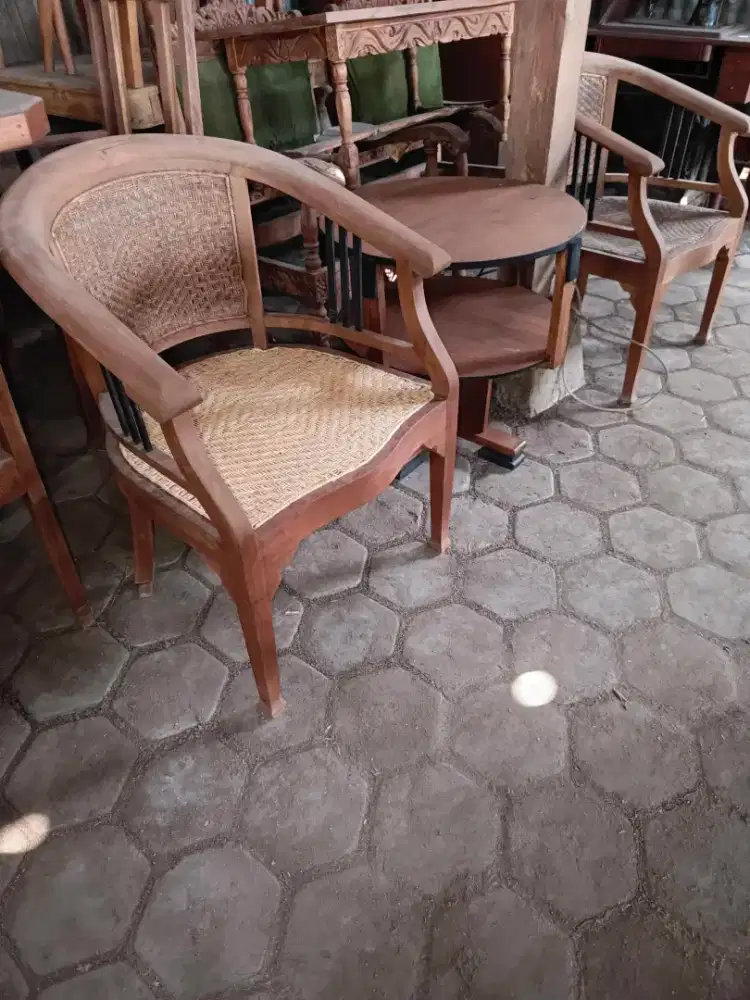 Meja Kursi teras jati lawasan