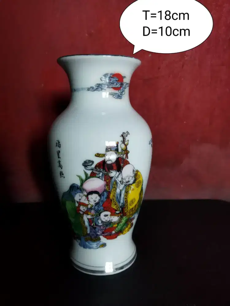 Guci cina gambar Fu lu shou