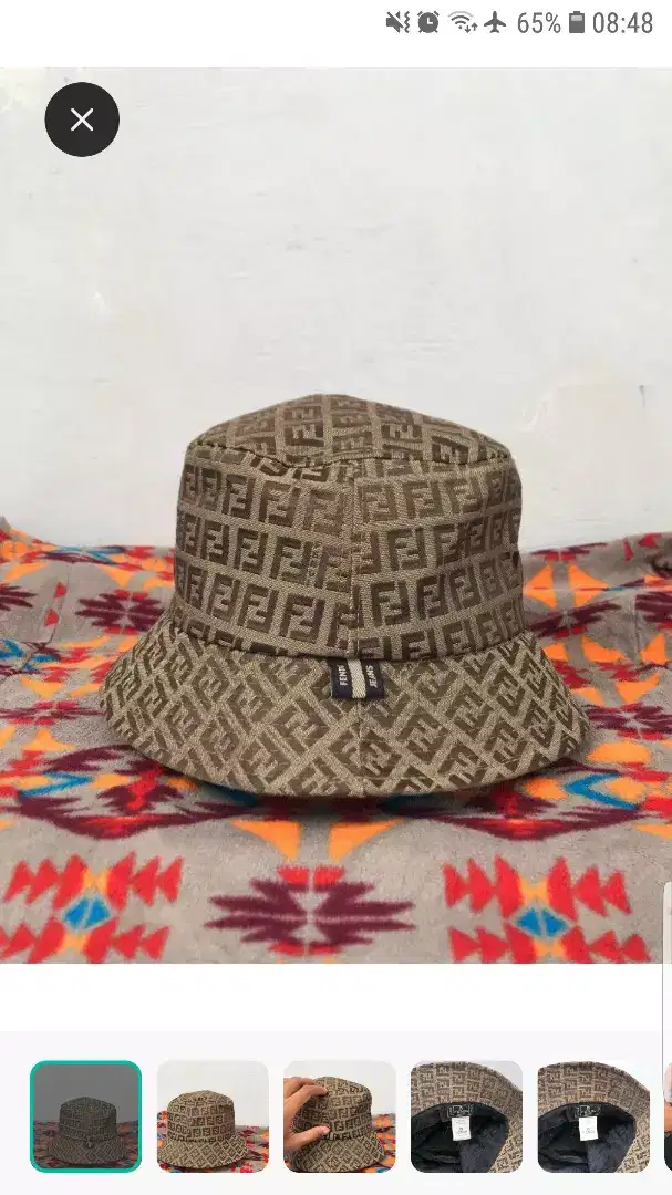 Auth fendi zucca bucket hat monogram