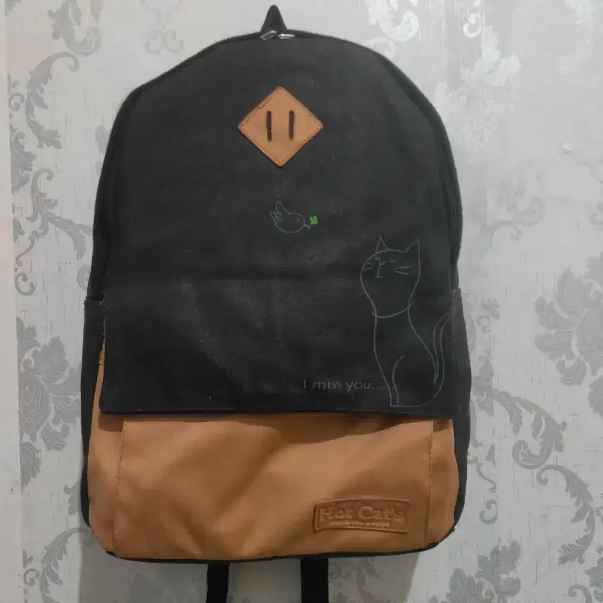 Tas Ransel ( Hitam-Coklat )