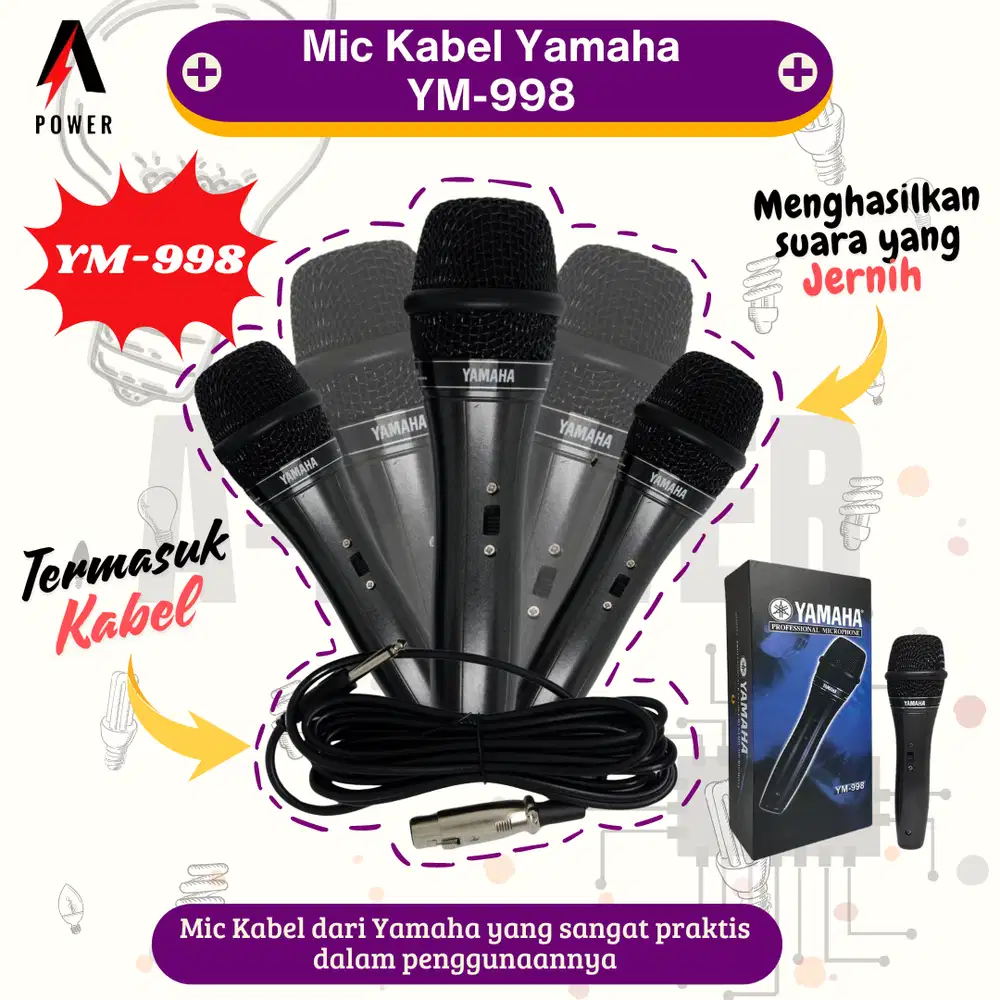 Yamaha - Mic/Microphone Kabel