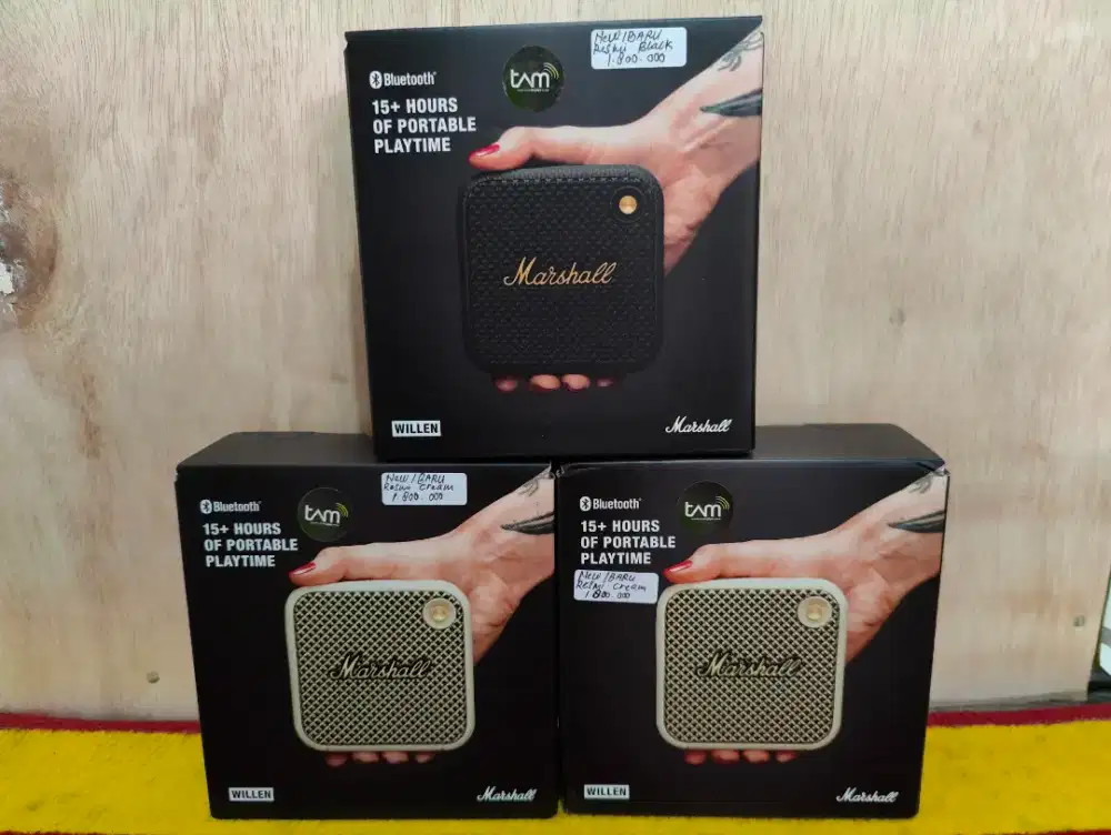 Marshall Willen Black & Brass/Cream Resmi TAM Baru