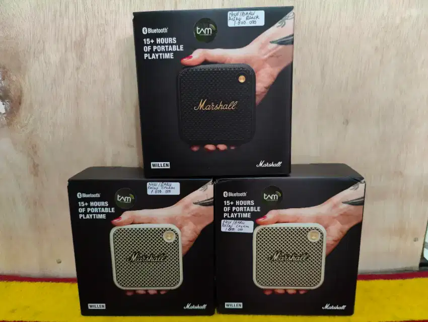 Marshall Willen Black & Brass/Cream Resmi TAM Baru