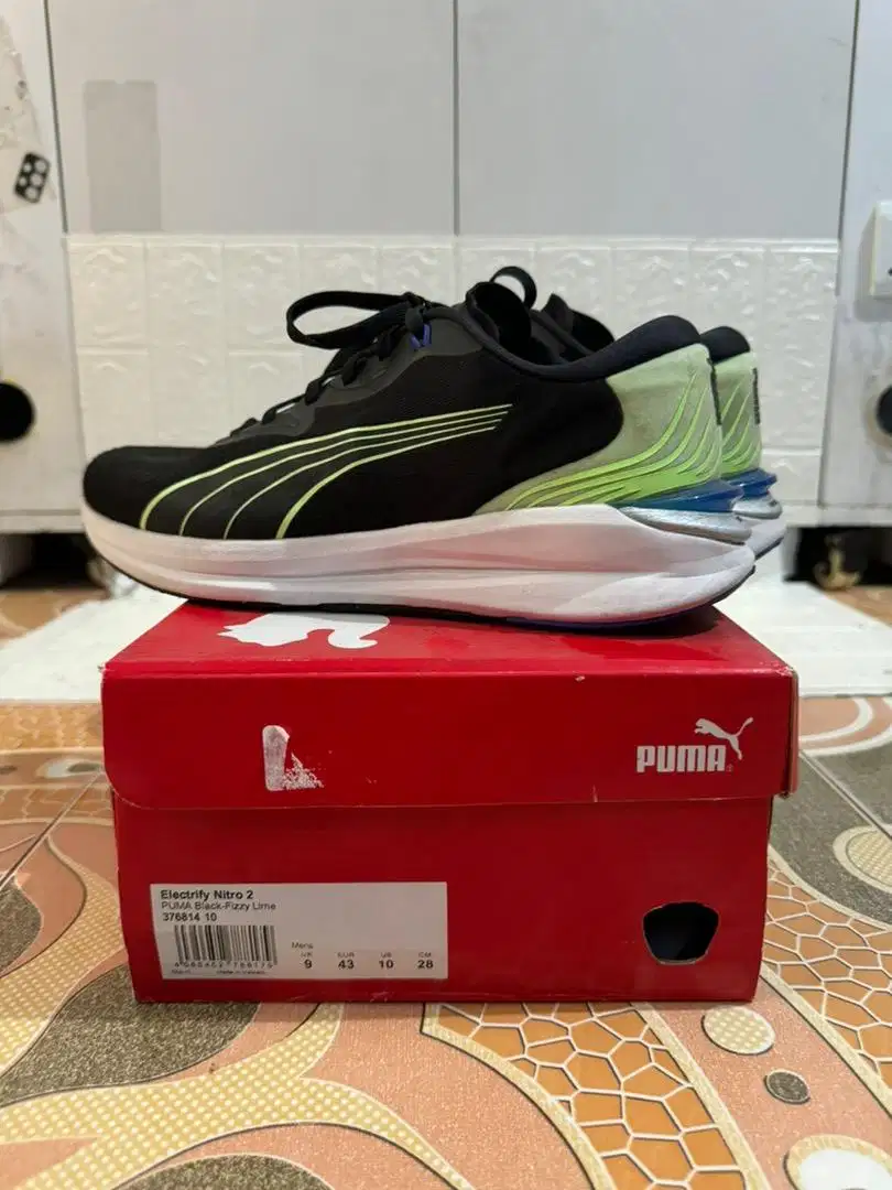 Puma electrify nitro 2  ,size 43 28cm 1 bulanan pakai 100% ori