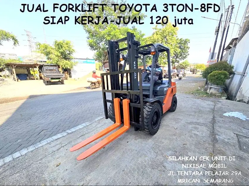 siap kerja second Forklift Toyota 3 Ton-8FD-O8.I3.26.5O.95.95