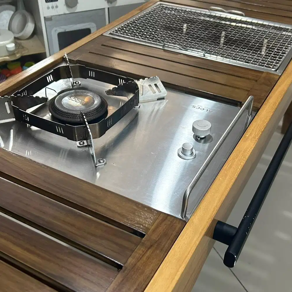 Meja camping IGT kayu mirip naturehike