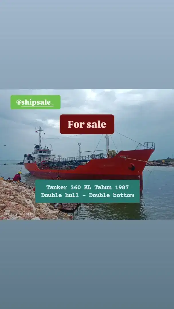Dijual tanker 360 KL tahun 1987 dh - db