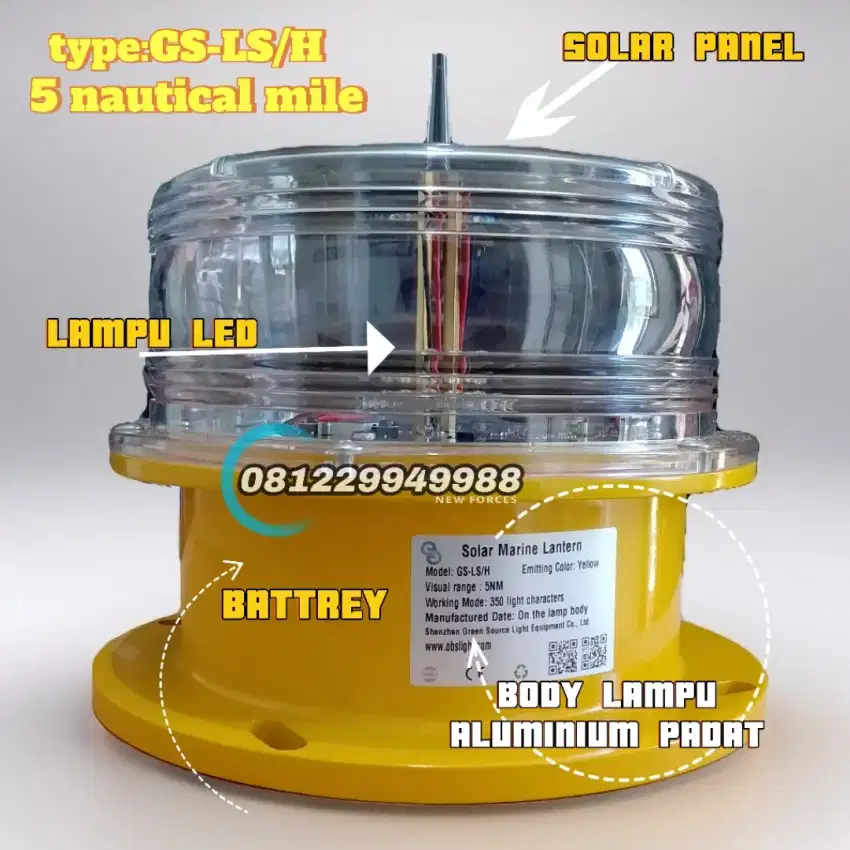 Lampu Navigasi type: GS-LS/H visual range 5 nm