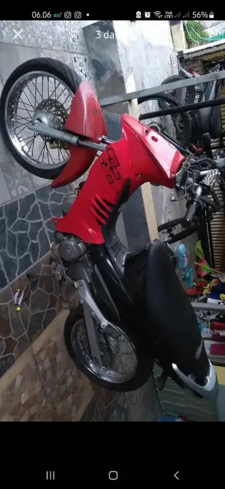Suzuki Shogun R 125 modif monosok ban lebar komplit pajak Off