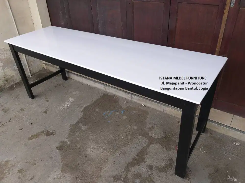 Meja Rapat Meeting Tulis Komputer Kerja Kantor Panjang 2 Meter Kayu #6