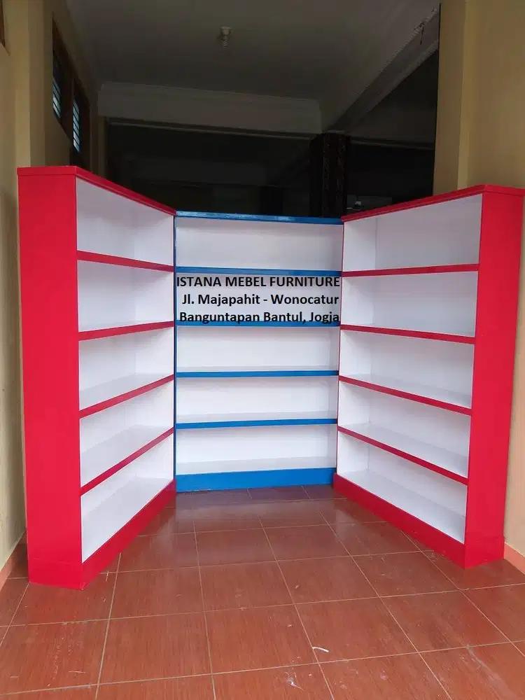 Lemari Almari Rak Display Etalase Toko Loundry Laundry Londry Kayu #TP
